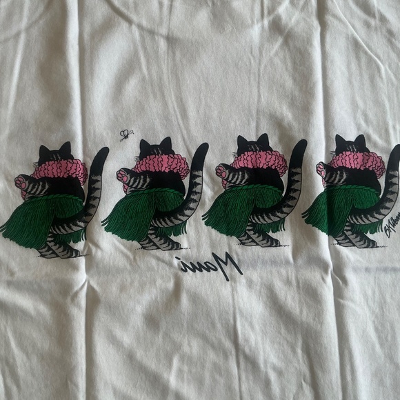 NWT Vintage Crazy Shirts Kliban Maui Hula Cat tee shirt Small - Picture 7 of 7